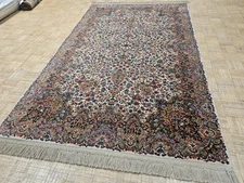 6x9 GENUINE KARASTAN RUG IVORY FLORAL KIRMAN 742 100% WOOL RUG EXCELLENT