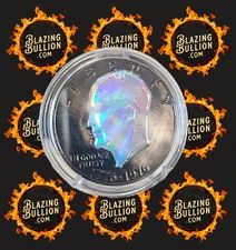Black Ruthenium & Silver Hologram Eisenhower IKE U.S. Dollar HoloNight w/COA