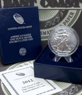 2012 "W" American *BURNISHED* Silver 1oz Eagle $1 BU UNC Box & COA ECC&C, Inc.