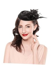 Fascinators Hats Pillbox Hat with Veil Vintage Fascinators for Women Tea Party