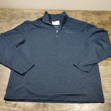 Oobe Chik Fil A Pullover Mens Medium Blue/Black Quarter Zip Shirt