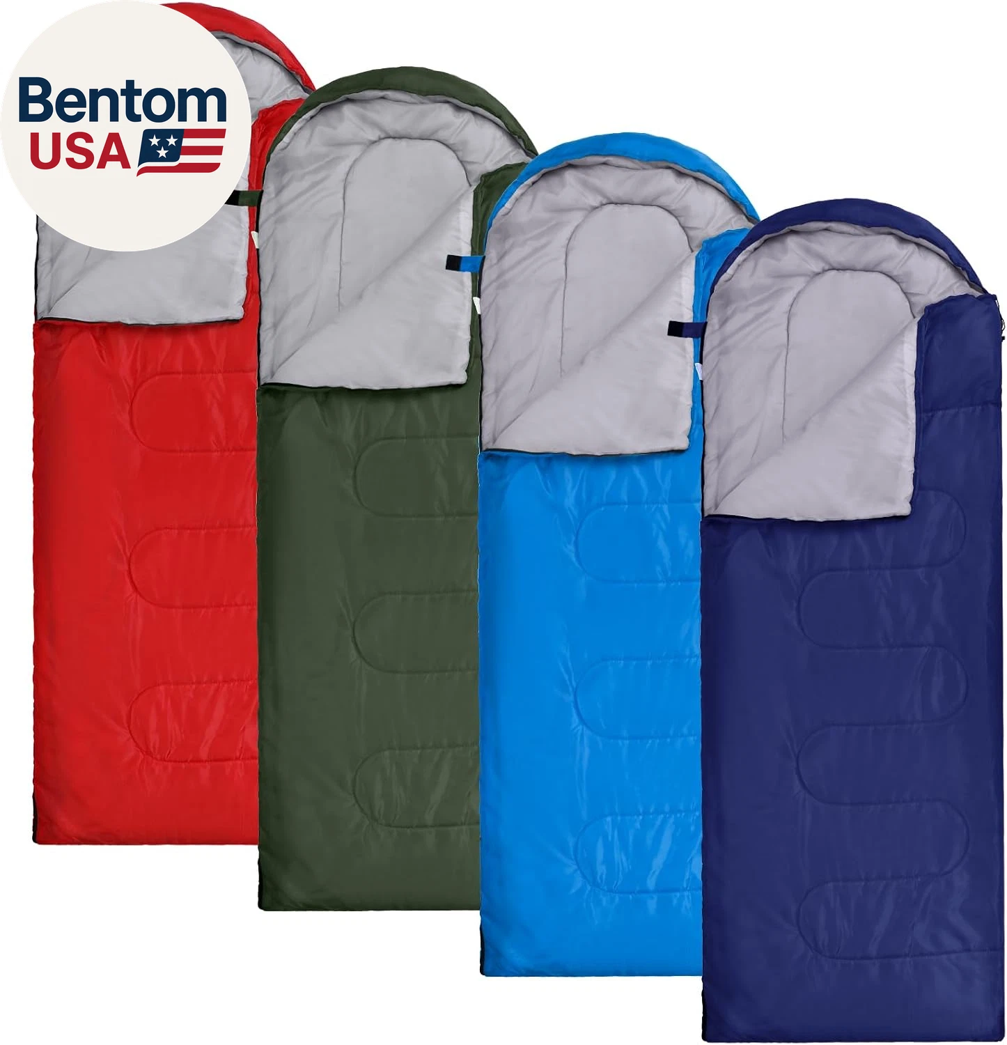 4 Pcs Bulk Sleeping Bags for Adults 0 Degree Waterproof Backpack Bags with Compr