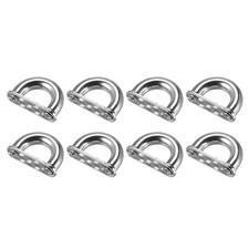 8Pcs Arch Bridge Buckle 27mm D-Ring Connector Buckle for Bag Hanger DIY Silver