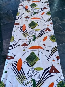 1950’s Phoenix of ATOMIC Kineticism Lurex Mid Century Barkcloth Vintage Fabric