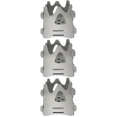 3 Pieces Tragbarer Kocher Edelstahl-grillherd Campingofen Im Freien
