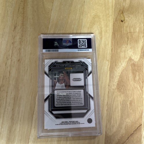 2023-24 Prizm Draft Picks Victor Wembanyama Red Ice RC #2 Graded PSA 10