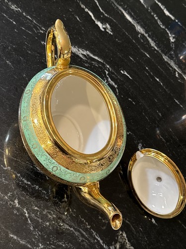 Rare Vintage Victorian Le Mieux French 24k Gold Hand-Decorated Porcelain Teapot - Picture 14 of 23