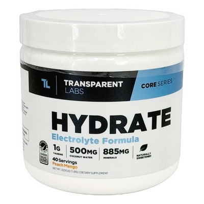 Transparent Labs Hydrate Electrolyte Formula Peach Mango 0.69 lbs - 40 Servings