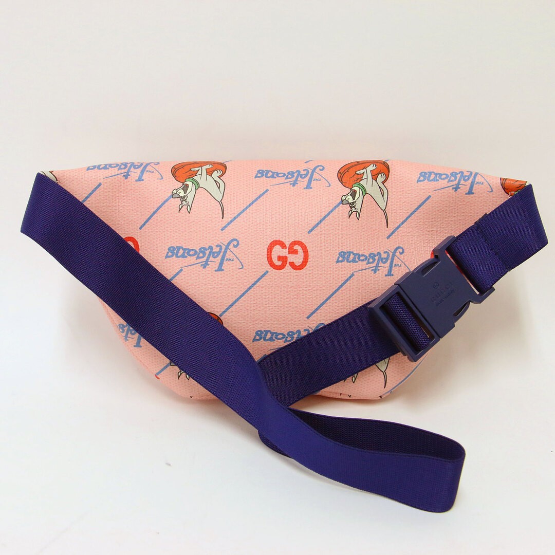 GUCCI The Jetsons Bag Children's Waist Pouch Leather Pink Blue Used thumbnail 4