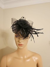 Sophisticated Black Featherd Fascinator