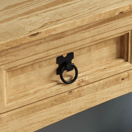 Corona Console Table 2 Drawer Mexican Solid Waxed Pine Storage Furniture Unit - Picture 6 of 8