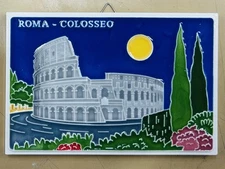 Vietri Ceramics 6x4’’ Rome Tile Made/painted by hand in Italy