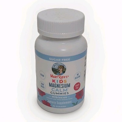 Mary Ruth's Kids Magnesium Calm Gummies 50mg (30ct) Hibiscus Vegan Aug 2026