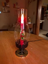 Timco Electric Hurricane Candolier Christmas Candle Light Vintage Works Nice 11"