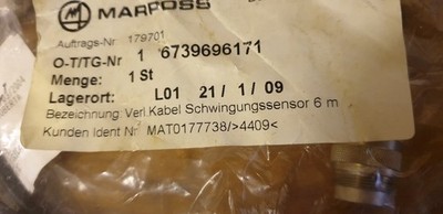 MARPOSS Verlängerungskabel L=6 M für Schwingungssensor    6739696171
