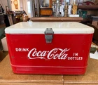 Vintage Drink Coca Cola in Bottles Large Metal Cooler