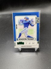George Springer Green Foil 2021 Panini Contenders #94 Parallel Toronto Blue Jays