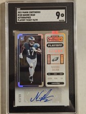 2022 Panini Contenders NAKOBE DEAN #188 Playoff Ticket Rookie Auto #'d/99 SGC 9