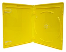 25 PREMIUM STANDARD Solid Yellow Blu-Ray Single Cases 12MM
