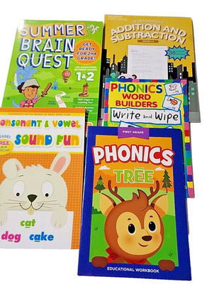 Bundle of 5 Educational 1st - 2nd Grade Workbooks - NEW