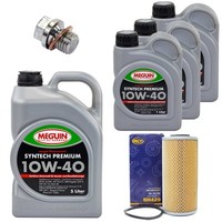 MotoröL Filter Set SAE 10W-40 Meguin 8 Liter + Schraube FüR Mercedes S-Klasse