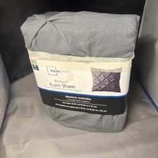 Mainstay Pintuck Euro Pillow Sham 26 In By 26in 2 Shams