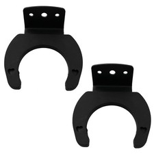 2 PCS Black Wireless Microphone Hook Holder, Wall Clip Hanger, Mic Stand Clamp