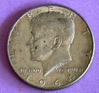 Old Double Faced Silver 1964 Kennedy Half Dollar Magic Coin   FK-8