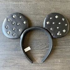 Tokyo Disney Resort Mickey Mouse Ears Headband Black Metal Studs