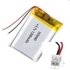3.7V 1200mAh 103040 Li-Polymer Li Battery JST-PH 2pin 2.0 For CAMERA POWER BANK