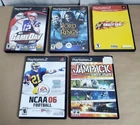 D-707 LOT OF 5 PLAYSTATION 2 GAMES-NCAA 06, NFL GAME DAY 2003, CRAZY TAXI, +!