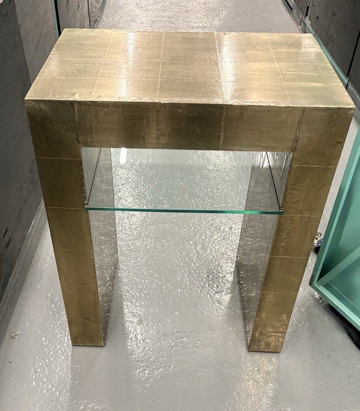 Gold/Bronze Handmade Metal  Nightstands (pair)