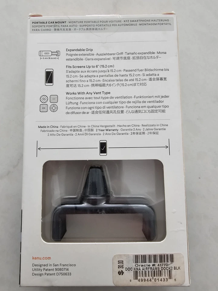 Kenu AirFrame+ Portable Vent Car Mount Phone Holder Black Excellent Condition - Image 2 of 2