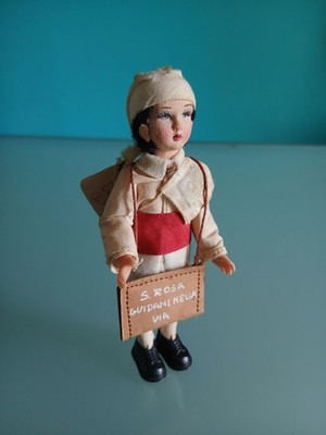 ''MAGIS ROMA'' Minipuppe ''Sorrento'', Lenci Tuch, Vintage, 70er Jahre, H.13 cm.