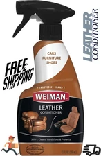 Weiman Leather Cleaner & Conditioner Furniture Car Seats Shoes Fast Shipping