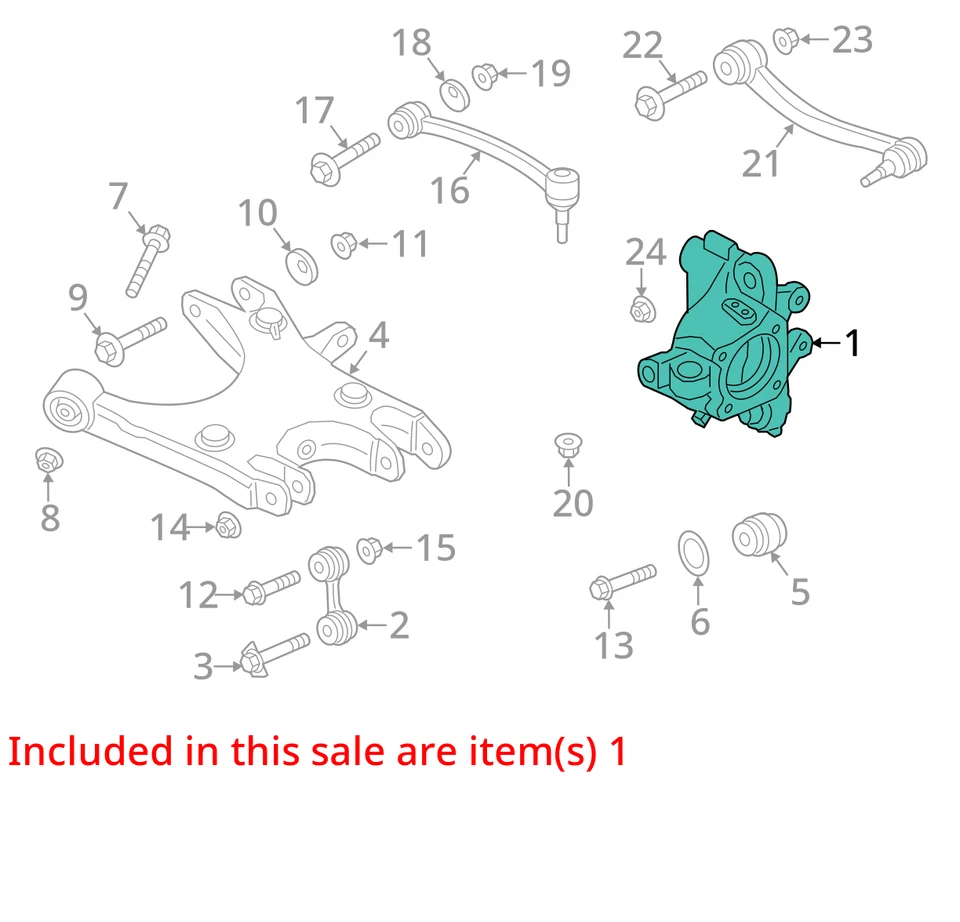 Driver Rear Suspension 4 Door Gran Coupe Fits 14-19 BMW M6 , 33322284141 Foto 3 de 4