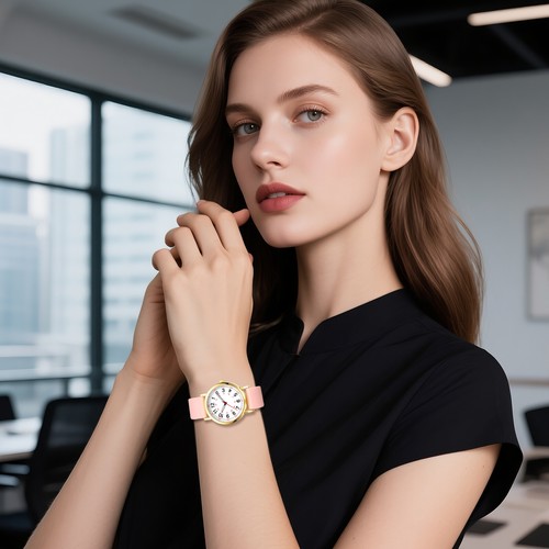 Lässige analoge Damen-Armbanduhr Silikonarmband leicht ablesbar 24-Stunden-Zifferblatt Quarz - Bild 21 von 29