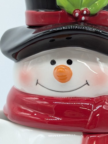 Avon Stackable 3 Piece Figural 2012 Snowman Sugar Bowl And Creamer Set W/Box - Picture 2 of 16