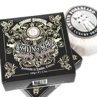SWEYN FORKBEARD Shaving Soap English Lavender - 100% Organic, Vegan & Handmade in the UK