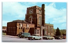 Postcard Nashua Public Library, Nashua NH I14