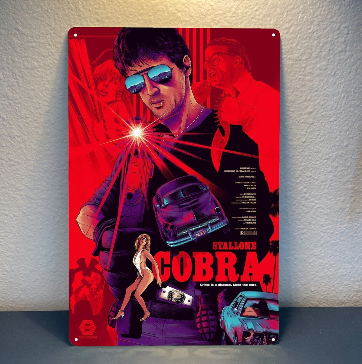 Cobra sylvester stallone Movie Metal Poster Tin Sign 20x30cm Collectable  Plate