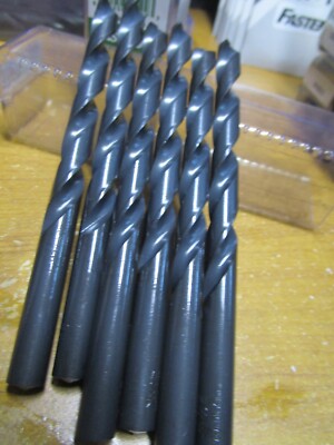 (6) 21/64'' HSS 135° Split Point Black Oxide Finish FMT  Jobber Drill