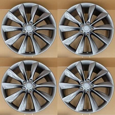 For Front Tesla Model S OEM Design Wheel 21" 12-17 4PCS Charcoal Alloy Rim 98727