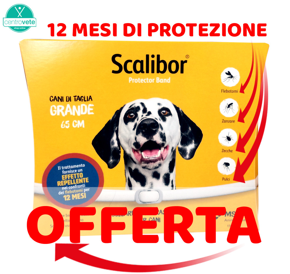 msd SCALIBOR 65 cm per CANI di taglia GRANDE ⇢ Collare Antiparassitario per CANE