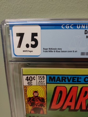 DAREDEVIL #159 CGC 7.5 "2nd Frank Miller" *MARKED FOR MURDER* "Marvel Comics" - Picture 2 of 7