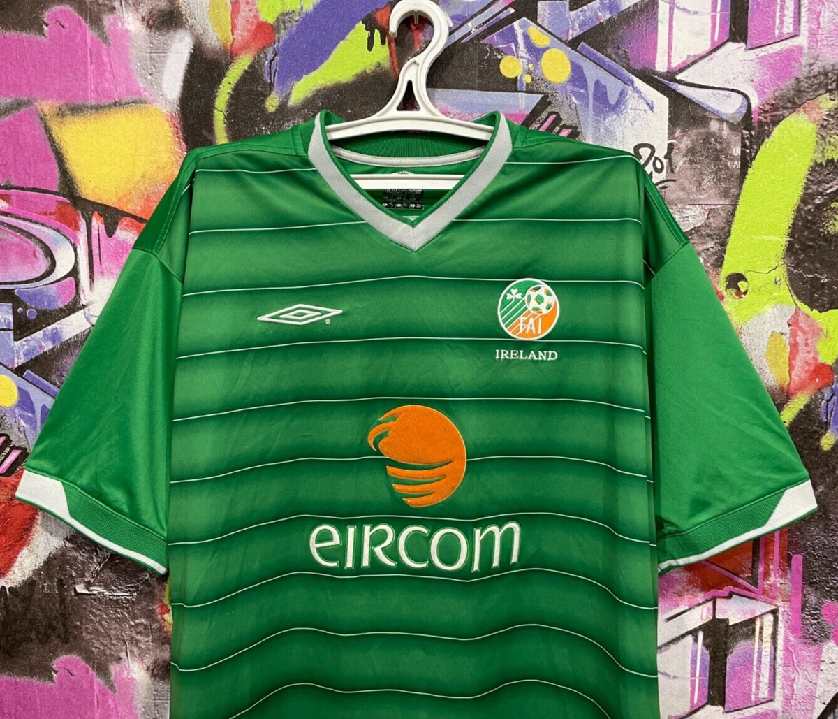 洋書 IRELAND'S SOCCER TOP 20 Ireland World Cup 2003 2004 Home Shirt Football Soccer Jersy Umbro