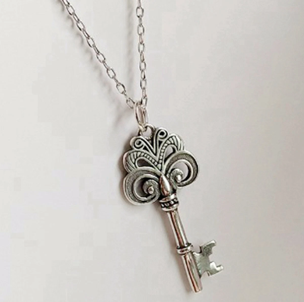 Vintage key necklace sale