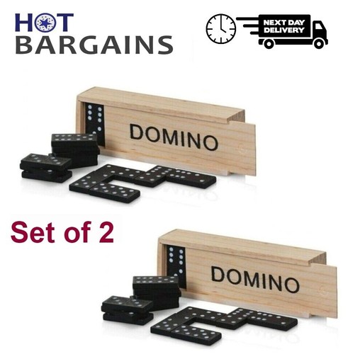 Juego De Dominó Clásico 28 Fichas | Doble Seis | Set Tradicional En Blanco Y Crema | Educativo Y Portátil Para Toda La Familia