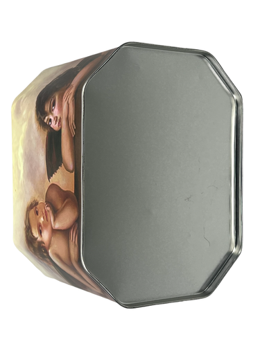 Cherub Tin 2 Children with Wings Sky With Clouds as Background - Picture 10 of 10