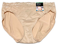XL / 8 - NWT Bali Passion for Comfort beige hi-cut panty  XL133 